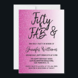 50 Fabulous Shock rosa Glitter 50:e födelsedagen Inbjudningar<br><div class="desc">Firar att du vrider 50 i stil med den här snyggten 40:e födelsedagsdesignen på en shock rosa, en 50:e chicens födelsedag som du bara kan anpassa och skicka ut för din 50:e födelsedagsfest firande. Ord 50 och FB ställs in med hjälp av modernt skript. Enbart designad för dig med Lycklig...</div>