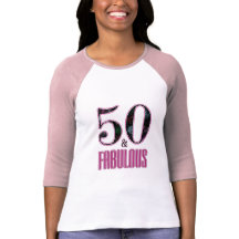 50 & Fabulous Typography Black Rosa 50:e födelseda