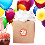 50 & Fabulous Typography Red 50th Birthday Orange Runt Klistermärke<br><div class="desc">Anpassa den här 50:e födelsedagsfesten. Med och utan polka dots. Firar att hon eller han vrider 50 och fantastisk. Detta typografi och en färgstark hjärtballong. En modern roligt- och elegant-design. Skripttypsnittet stil och färg kan ändras när du anpassar ytterligare.</div>