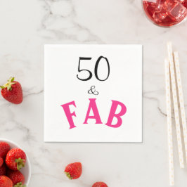 50 & fantastisk födelsedag pappersservett