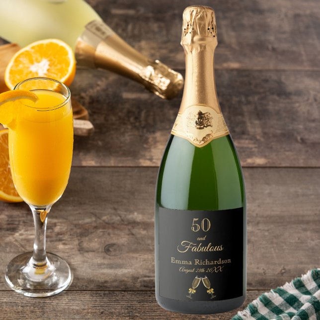 50 fantastisk födelsedagsfest svart guld namn (Skapare uppladdad)