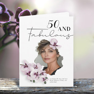 50 & fantastisk födelsedagsgratulationskort med or kort