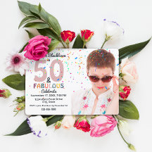 50 & Fantastisk Foto 50-års Rolig Födelsedagsfest 