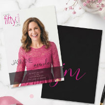 50 & Fantastisk Fotoöverlägg monogram Födelsedag 