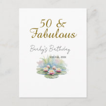 50 & fantastisk gyllene vattenlotus lilja akvarell