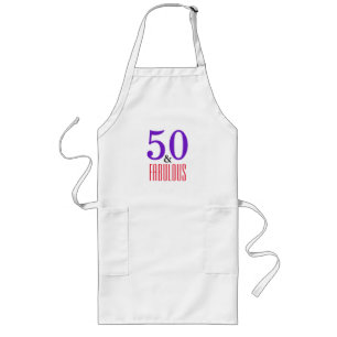 50 & Fantastisk Köks自信 Typografi Långt Förkläde