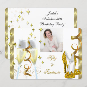 50 & Fantastiska Eleganta Champagne Klackar Guld F Inbjudningar