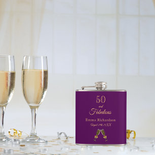 50 fantastiska födelsedag lila guld chic monogram fickplunta