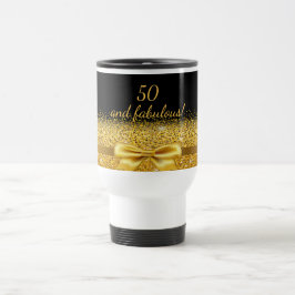50 fantastiska födelsedag svart guld elegant namn resemugg