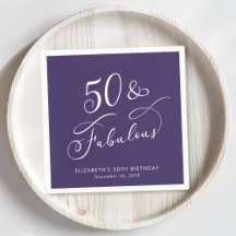 50 fantastiska lila 50-årsfest
