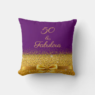 50 fantastiska lila guld-bågar kudde