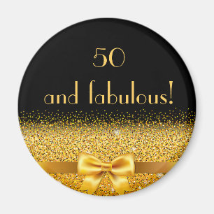 50 fantastiska svarta guld-bog på födelsedagen magnet