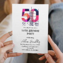 50 födelsedagsfest inbjudan