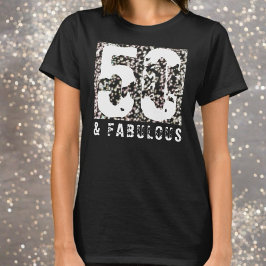 50-födelsedagsfestens glöd i anpassningsbar glitte t shirt