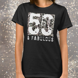 50-födelsedagsfestens glöd i anpassningsbar glitte t shirt