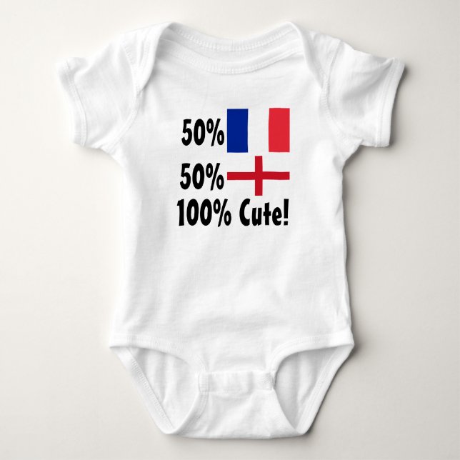 50 % Fransk 50 % engelska 100 % Cute T Shirt (Framsida)