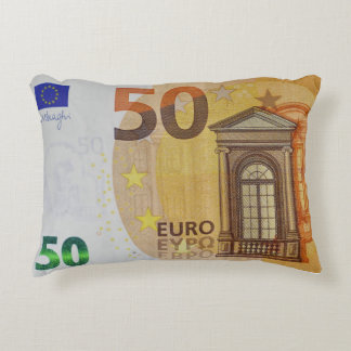 50€ Fünfzig Euro Banknnote Prydnadskudde