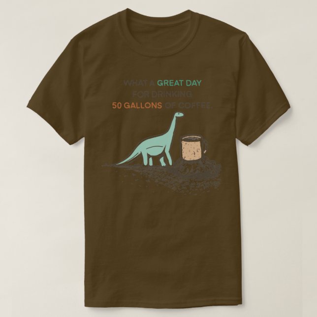 50 Gallon kaffe T Shirt (Design framsida)