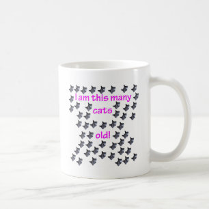 50 gammala katthuvud kaffemugg