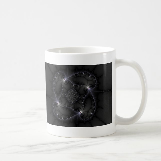 50 Grått - fyrkantig konst Kaffemugg (Höger)