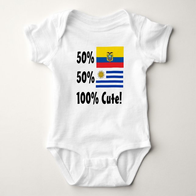 50% gullig ecuadoriansk 50% uruguayansk 100% t shirt (Framsida)