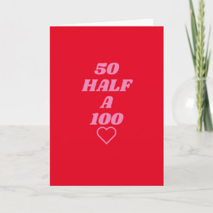 50 halvt 100 födelsedags kort