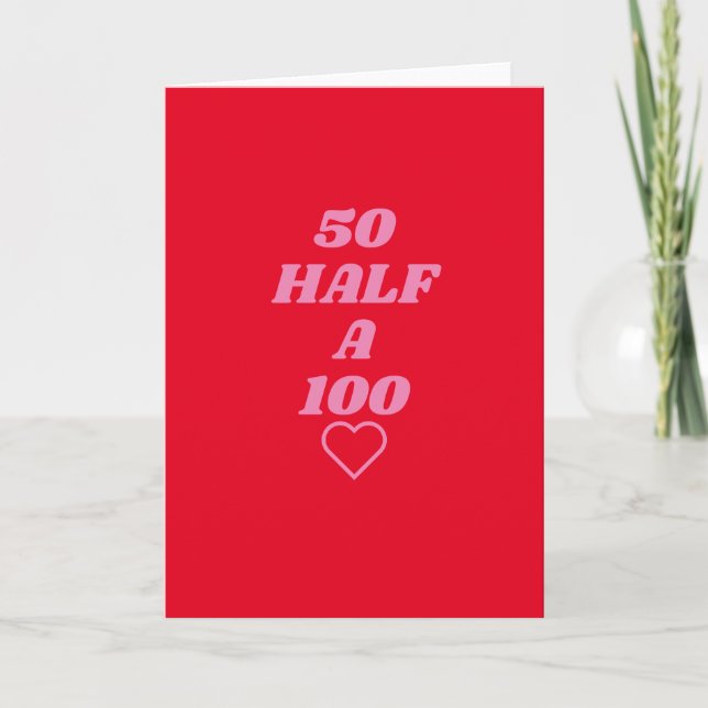 50 halvt 100 födelsedags kort (Framsida)