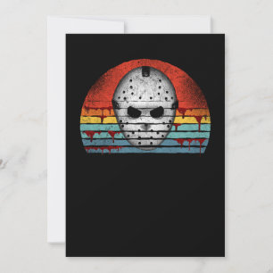 50.Horror Movie Retro Sunset Hockey Mask Spara Datumet