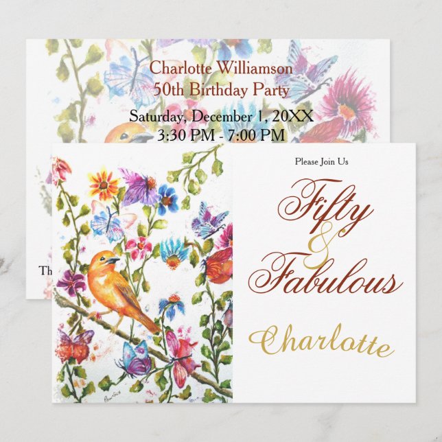 50 INBJUDNINGAR (Fram/baksida)