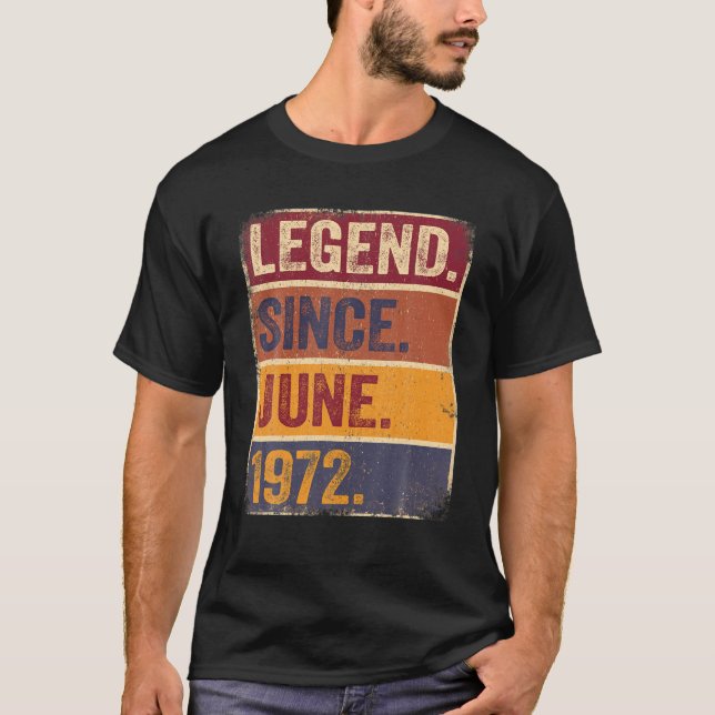 50 juni födelsedag född 50 år sedan 1972 t shirt (Framsida)