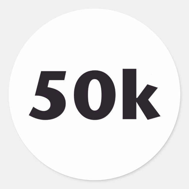 50 k cirkel runt klistermärke (Framsida)