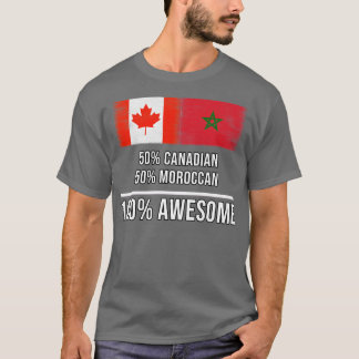 50 kanadensiska 50 marockanska 100 Fantastisk-gåvo T Shirt