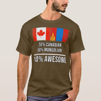 50 kanadensiska 50 mongoliska 100 Fantastisk-gåva T Shirt
