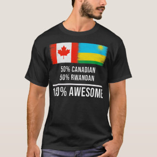 50 kanadensiska 50 rwandiska 100 Fantastisk-gåva f T Shirt