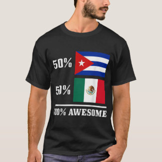 50 Kuba 50 Mexikos kubanska Flagga Pride Heritag T Shirt