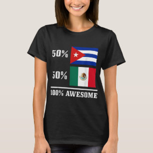 50 Kuba 50 Mexikos kubanska Flagga Pride Heritag T Shirt