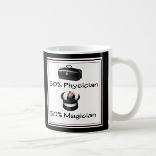 50 % läkare 50 % magiker doktor mugg