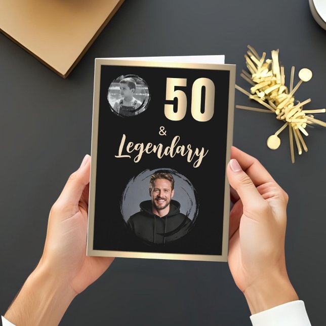 50 & Legendariska 2 Bilder 50-årsdag Guld Kort (Skapare uppladdad)
