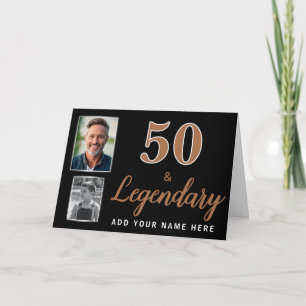 50 & Legendariska 2 Bilder 50-årsdagskort Kort