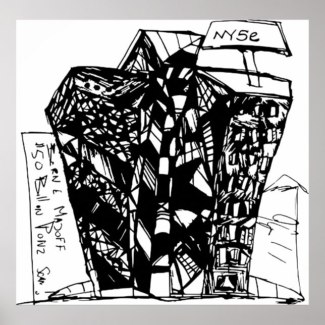 50 MILJARDER DOLLAR PONZI SCAM POSTER (Framsidan)