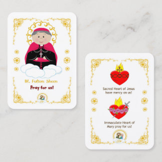 50 mini Bl. Fulton Sheen helgonkort Visitkort
