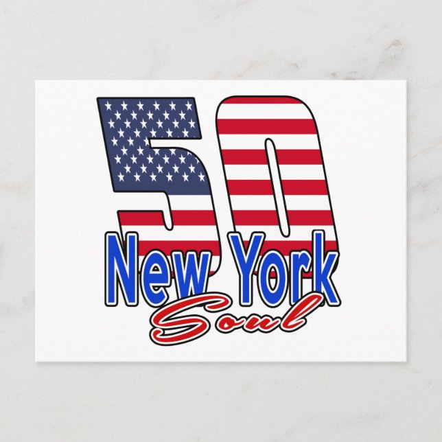 50 New York Soul Birthday-design Vykort (Framsida)