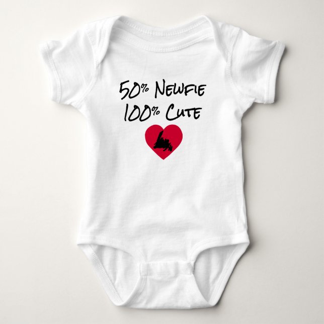50% Newfie - gullig 100% Tröja (Framsida)