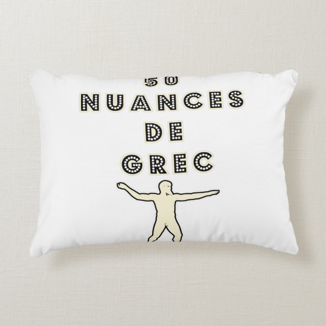 50 NUANCES DE GREC - Jeux de Mots - Francois Ville Prydnadskudde (Framsidan)