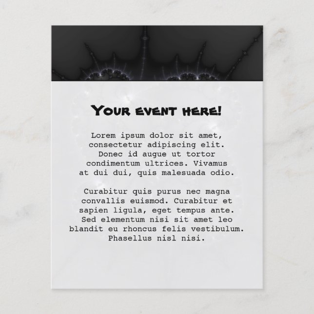 50 nyanser av grått - Fraktal konst Flygblad (Framsidan)