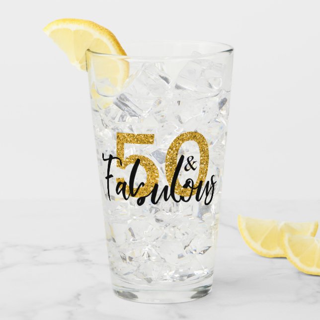 50 och 50:e Födelsedagsfesten för textilår Glaskopp (Framsida Ice)