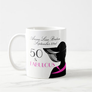 50 och 50th födelsedag för sagolik art décoeleg kaffemugg