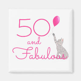 50 och barnmat födelsedag magnet