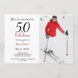 50 och Fabulös Födelsedagsfest Inbjudningar