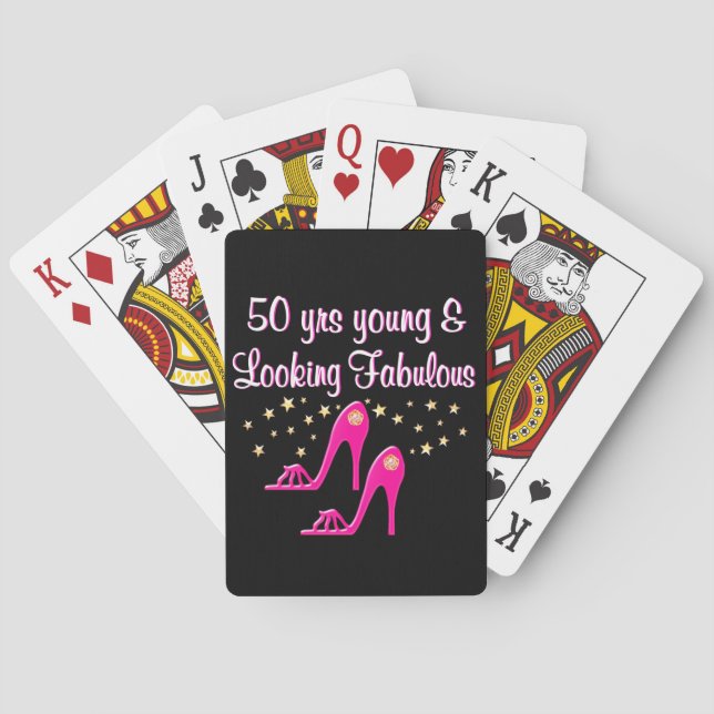 50 OCH FABULÖS SHOE QUEEN SPELKORT (Baksidan)